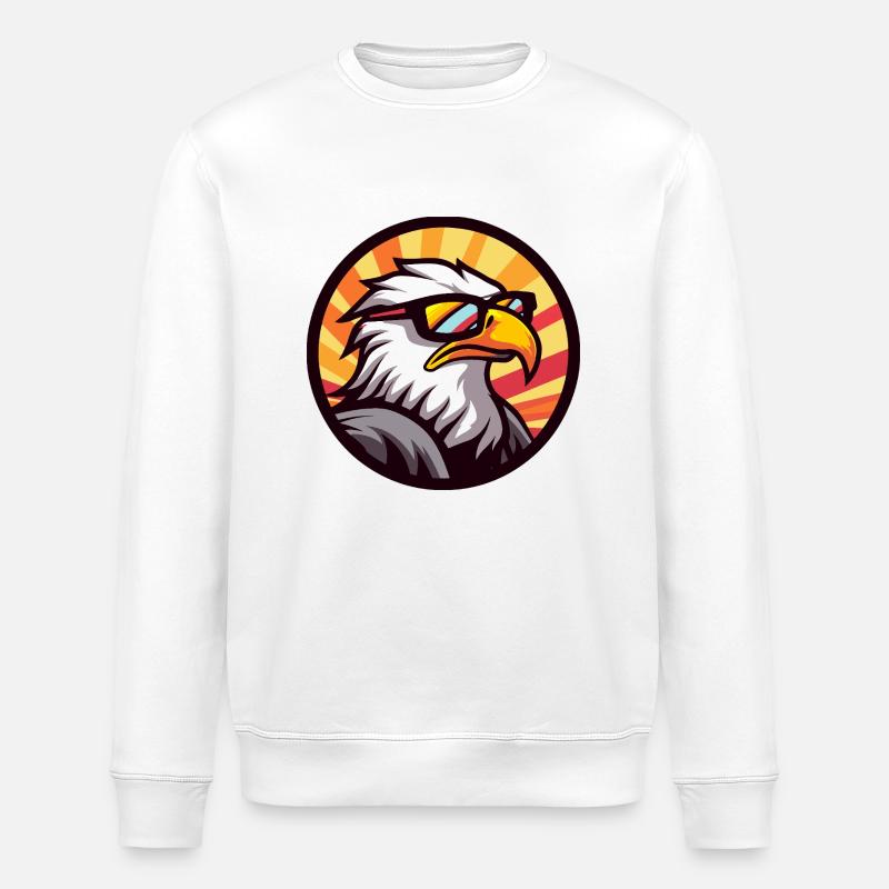Eagle Comic Cool - Stanley/Stella ROLLER Unisex Organic Sweatshirt - white