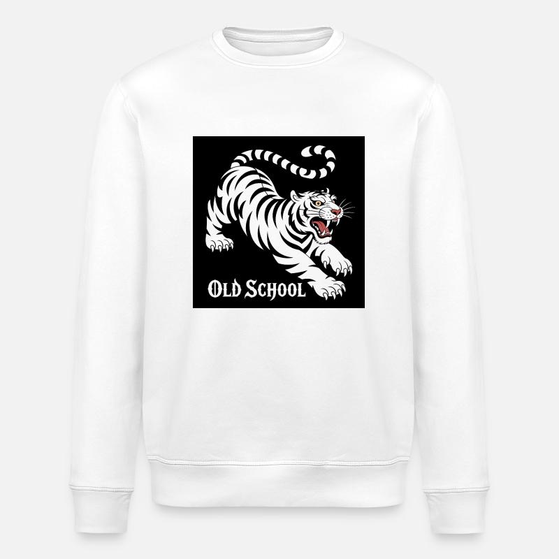 Tigre Blanc Vieille École - Sweat bio ROLLER Stanley/Stella Unisexe - blanc