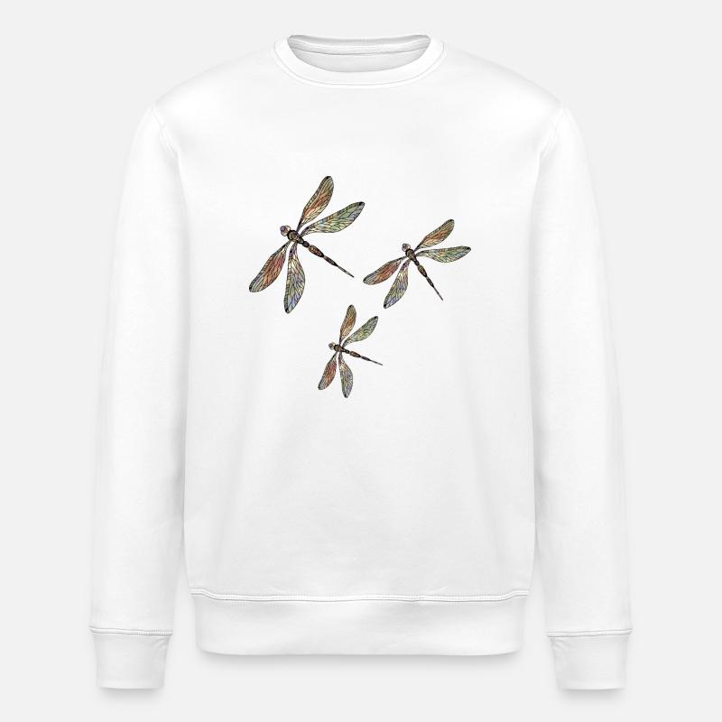 Libellen - Stanley/Stella Unisex Bio-Sweatshirt ROLLER - Weiß