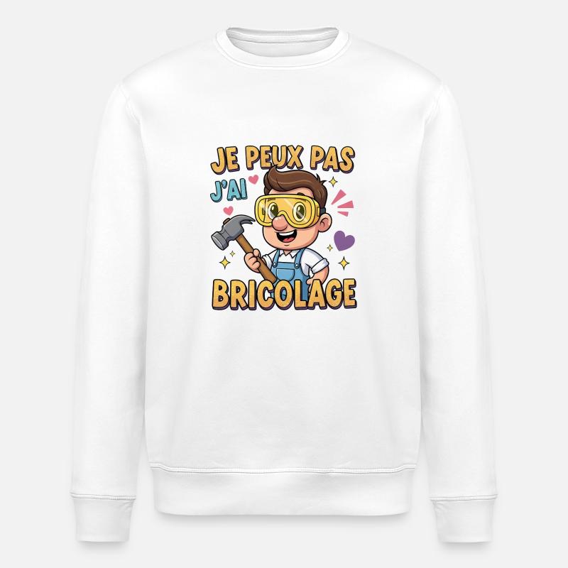 Ich kann nicht DIY - Stanley/Stella Unisex Bio-Sweatshirt ROLLER - Weiß