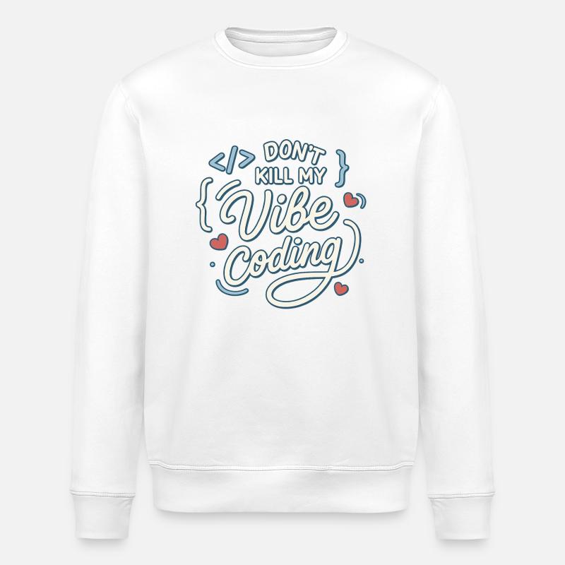 Vibe-Codierung - Stanley/Stella Unisex Bio-Sweatshirt ROLLER - Weiß