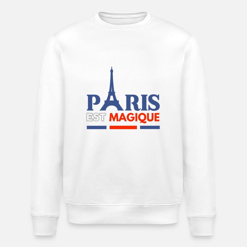 Paris magique – A tour Eiffel - Sweat bio ROLLER Stanley/Stella Unisexe - blanc