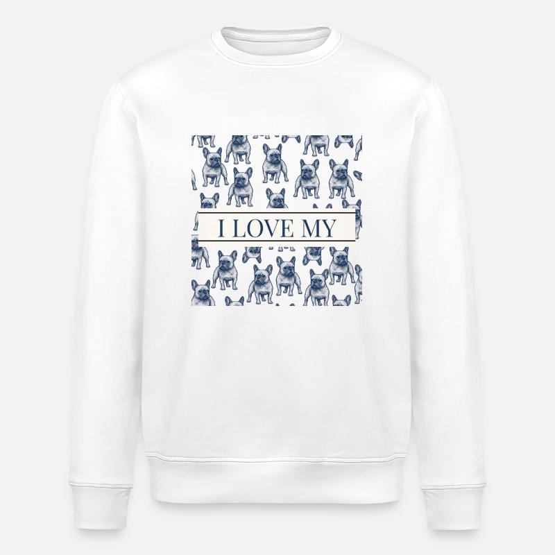 Bulldogge - Stanley/Stella Unisex Bio-Sweatshirt ROLLER - Weiß