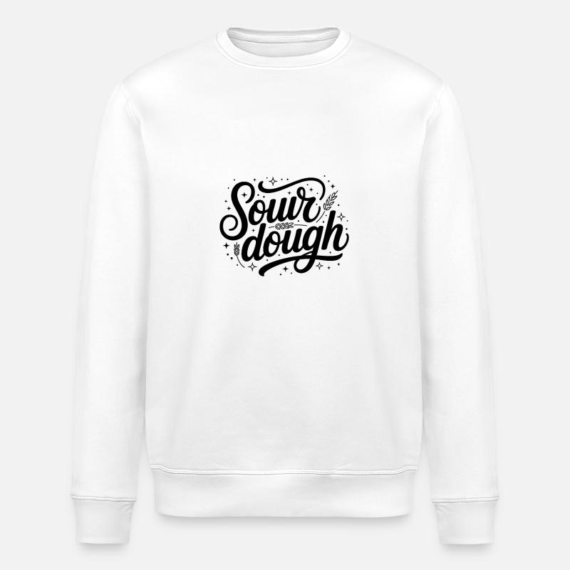 Sourdough - Cool Bread Logo - Stanley/Stella ROLLER Unisex Organic Sweatshirt - white