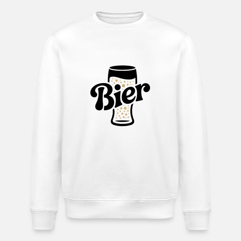 Bier - Cool Beer Logo - Stanley/Stella Unisex Bio-Sweatshirt ROLLER - Weiß
