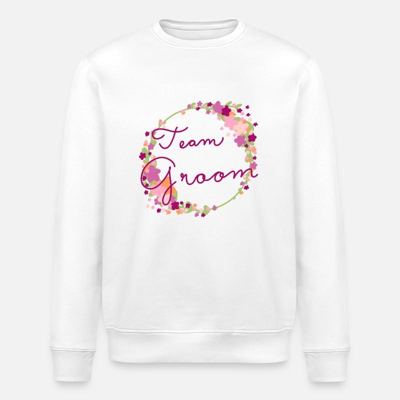 Team Bräutigam/ Team Groom - Stanley/Stella Unisex Bio-Sweatshirt ROLLER - Weiß