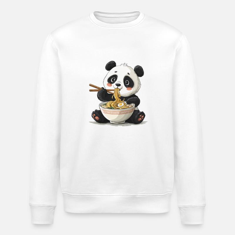 Ramen panda mignon - Sweat bio ROLLER Stanley/Stella Unisexe - blanc