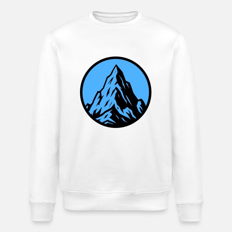 Mountain Icon Mountain Mountains - Stanley/Stella ROLLER Unisex Organic Sweatshirt - white