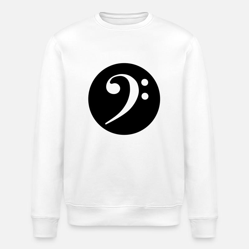 Basschlüssel 2 - Stanley/Stella Unisex Bio-Sweatshirt ROLLER - Weiß
