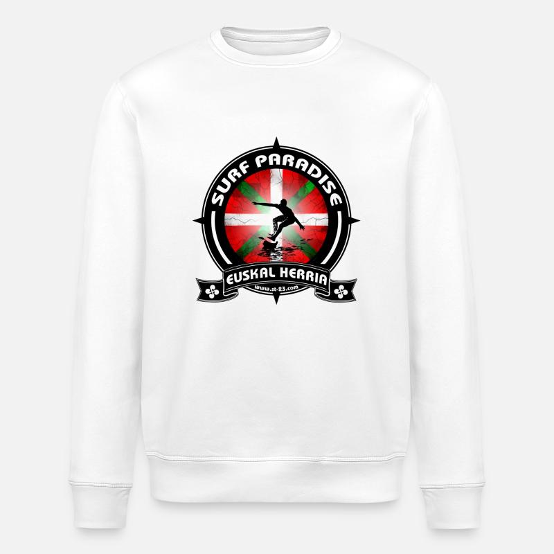 Euskal Surf - Stanley/Stella Unisex Bio-Sweatshirt ROLLER - Weiß