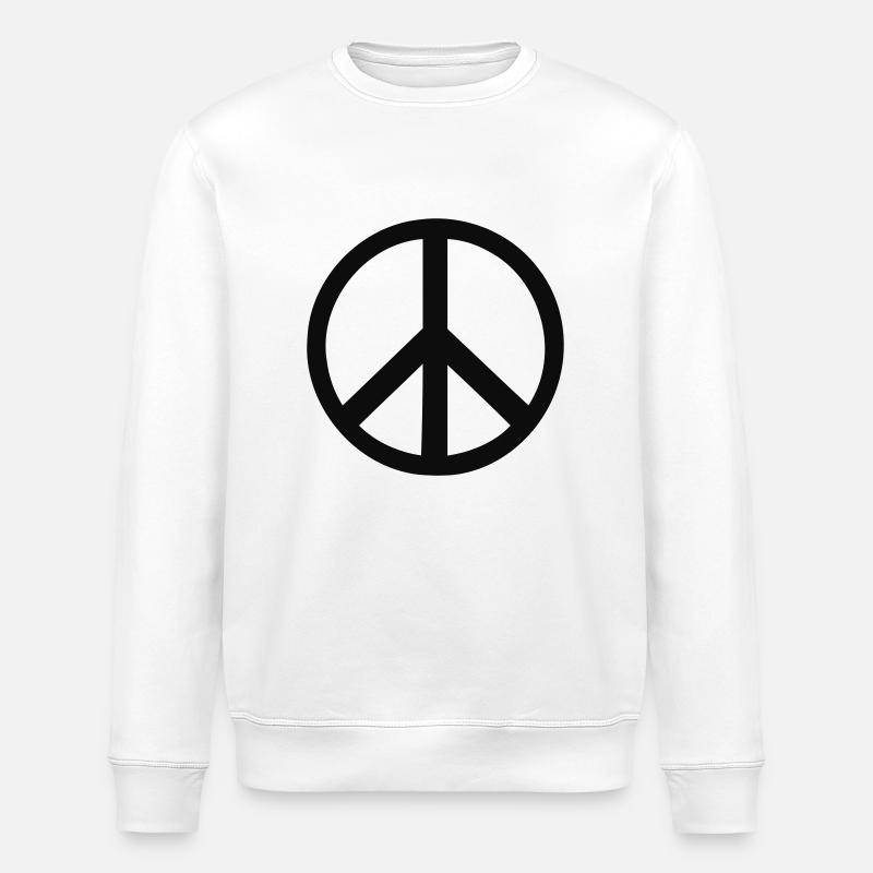 Peace-Sign - Stanley/Stella Unisex Bio-Sweatshirt ROLLER - Weiß