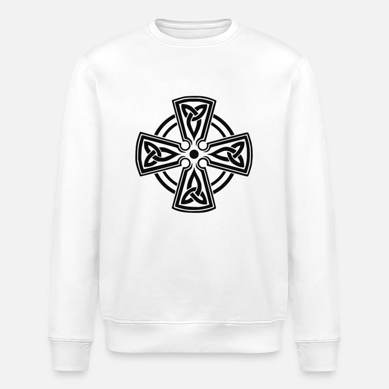 CELTIC CROSS - Stanley/Stella Unisex Bio-Sweatshirt ROLLER - Weiß