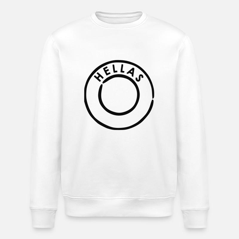 Hellas - Griechenland Poststempel - Stanley/Stella Unisex Bio-Sweatshirt ROLLER - Weiß