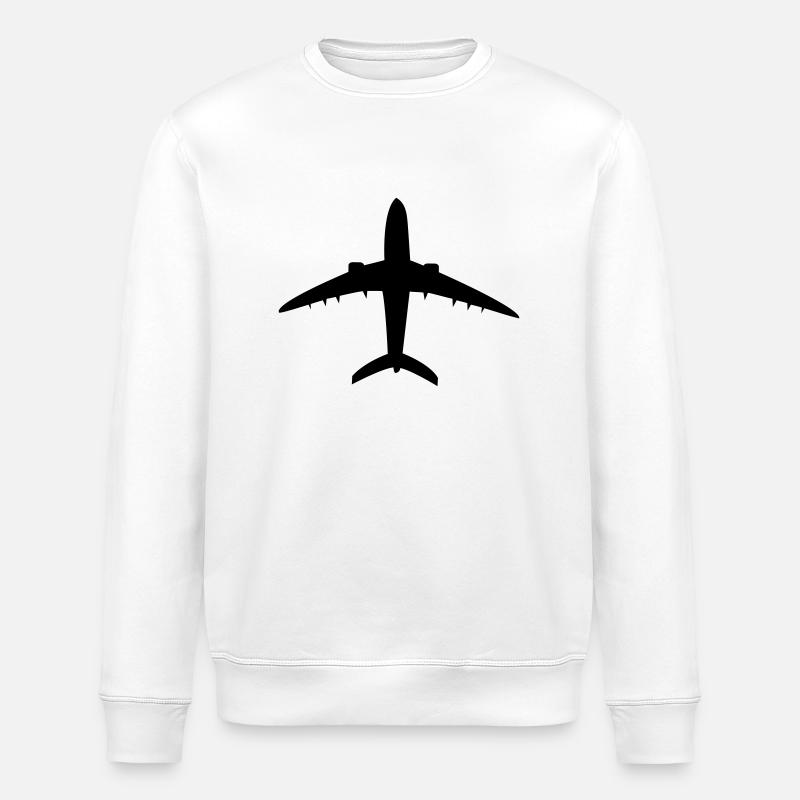 Flugzeug - Stanley/Stella Unisex Bio-Sweatshirt ROLLER - Weiß