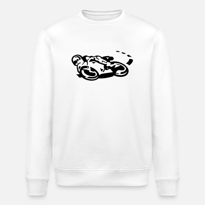 motoracer_neg - Stanley/Stella Unisex Bio-Sweatshirt ROLLER - Weiß