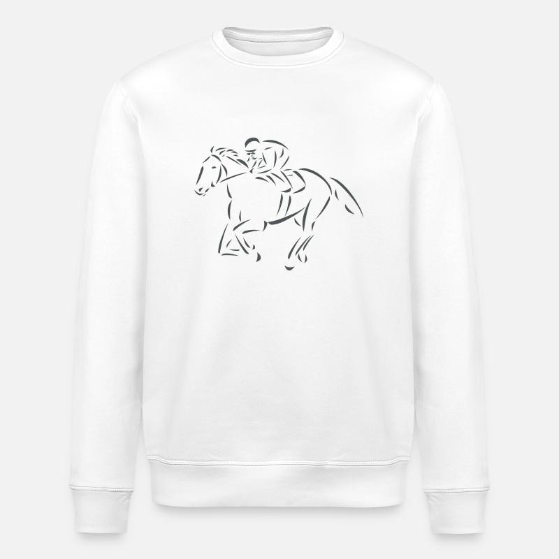Cheval de course - Sweat bio ROLLER Stanley/Stella Unisexe - blanc