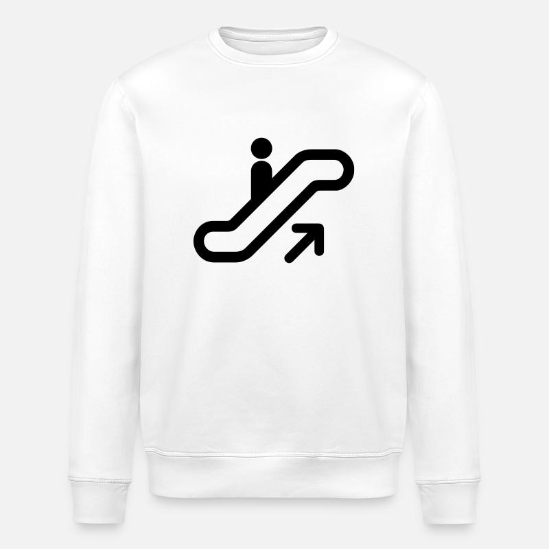 scalier roulant,Escalator - Sweat bio ROLLER Stanley/Stella Unisexe - blanc