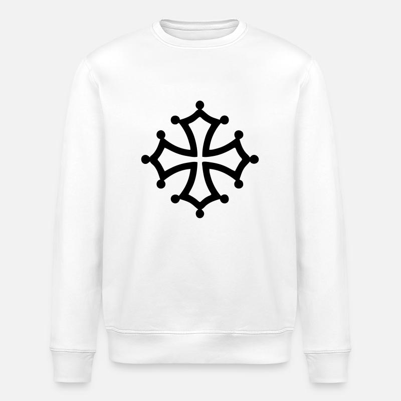 Okzitanisch Quer - Stanley/Stella Unisex Bio-Sweatshirt ROLLER - Weiß