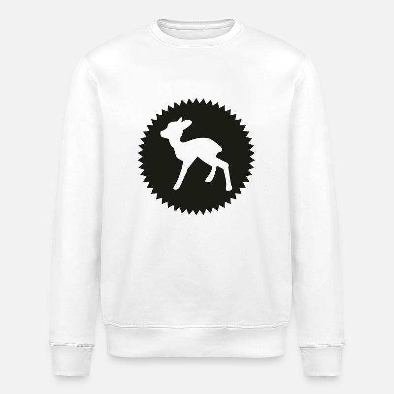 reh_kranz - Stanley/Stella Unisex Bio-Sweatshirt ROLLER - Weiß