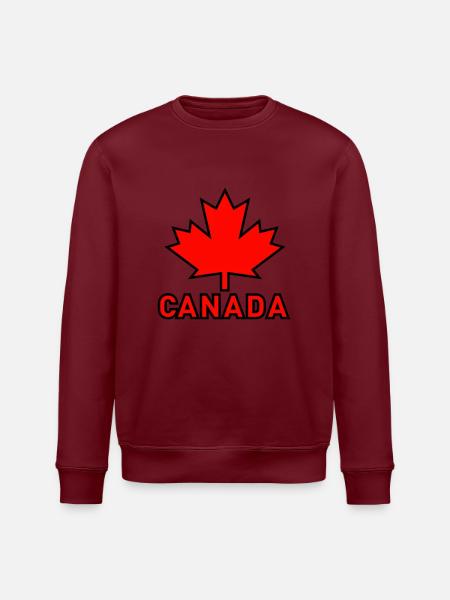 Canada Leaf zweifarbig - Stanley/Stella Unisex Bio-Sweatshirt ROLLER - Weiß