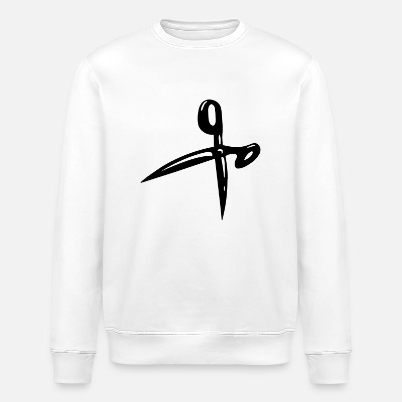 Scissors - Stanley/Stella ROLLER Unisex Organic Sweatshirt - white