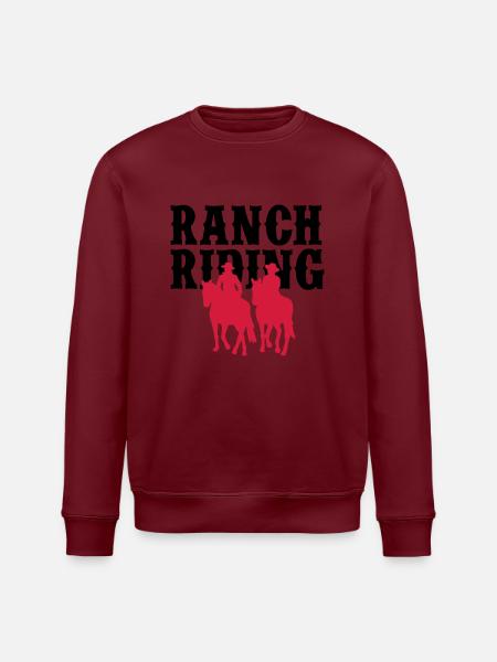 Ranch Riding 2C - Farbwechsel - Stanley/Stella Unisex Bio-Sweatshirt ROLLER - Weiß