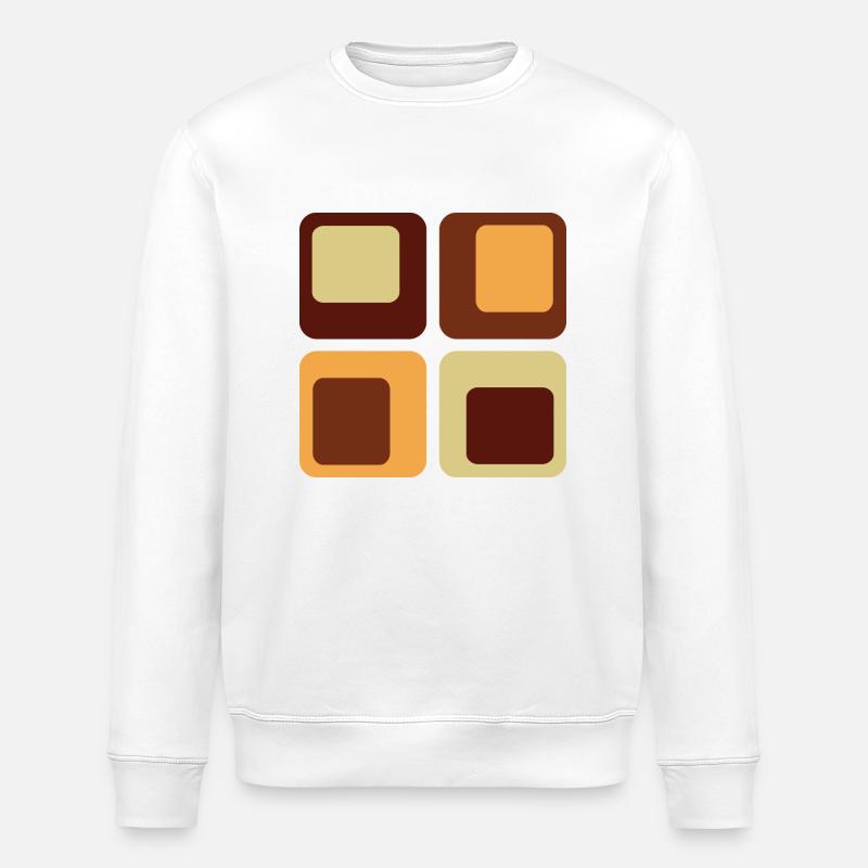 70er quadrate II muster - Stanley/Stella Unisex Bio-Sweatshirt ROLLER - Weiß