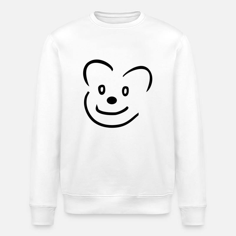 Bear - Stanley/Stella ROLLER Unisex Organic Sweatshirt - white
