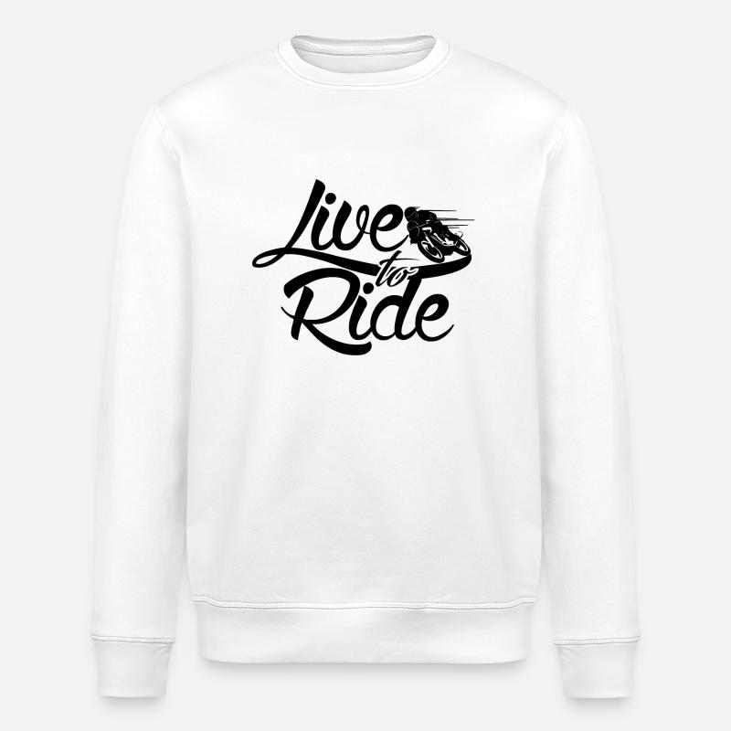 Live to Ride - Stanley/Stella Unisex Bio-Sweatshirt ROLLER - Weiß