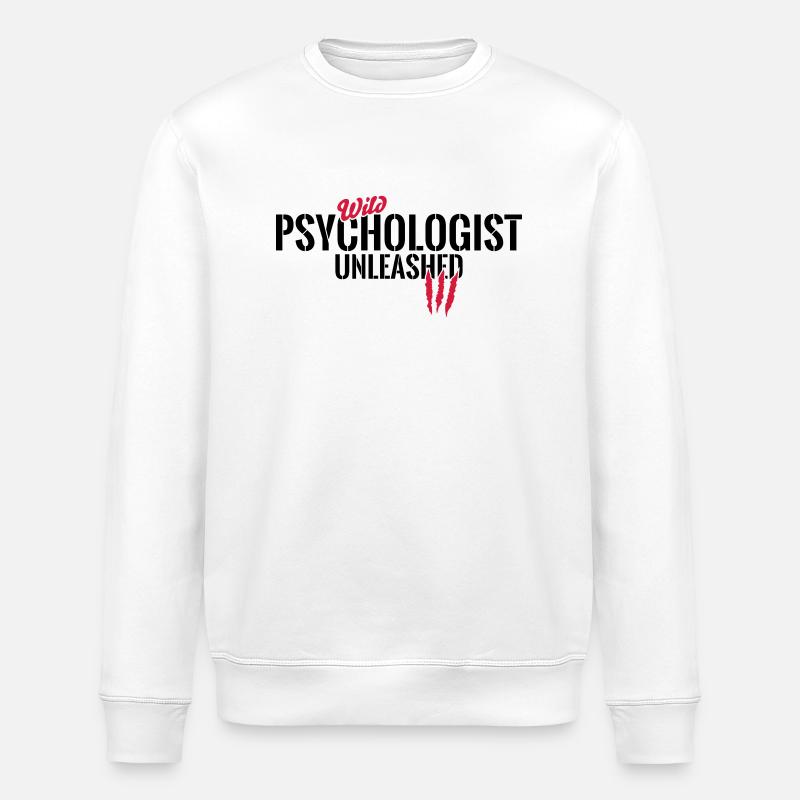 Wild psychologist unleashed - Stanley/Stella ROLLER Unisex Organic Sweatshirt - white