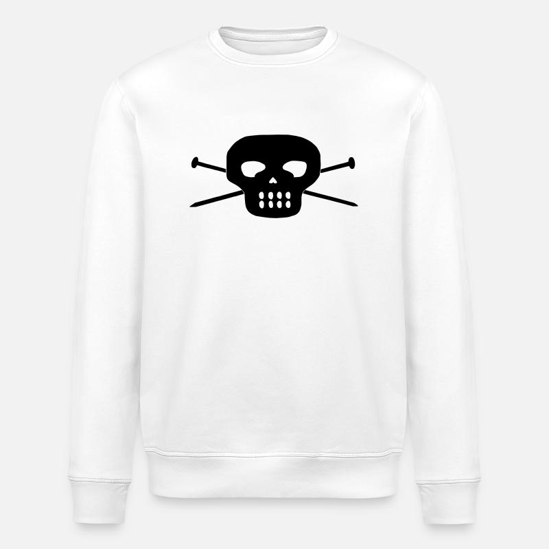Knit Skull - Stanley/Stella Unisex Bio-Sweatshirt ROLLER - Weiß