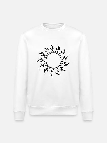 Sonne mit Farbänderungsmöglichkeit - Stanley/Stella Unisex Bio-Sweatshirt ROLLER - Weiß