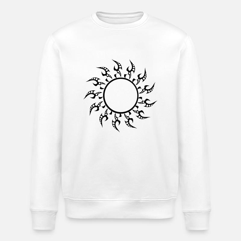 Sonne mit Farbänderungsmöglichkeit - Stanley/Stella Unisex Bio-Sweatshirt ROLLER - Weiß