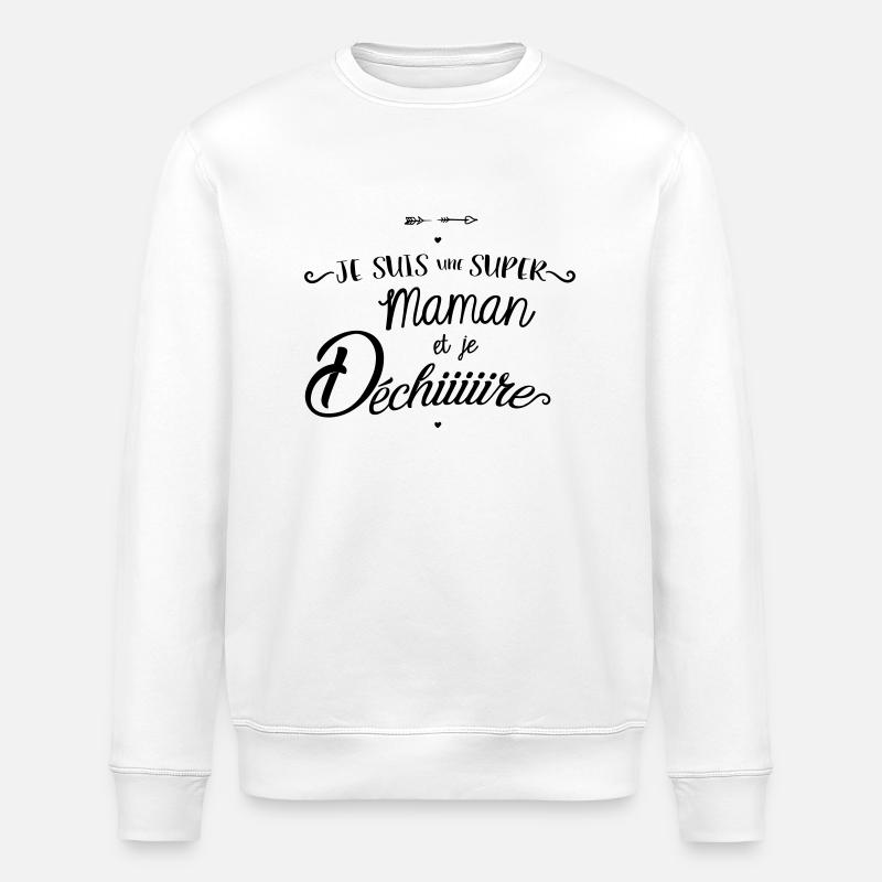 Super maman - Sweat bio ROLLER Stanley/Stella Unisexe - blanc