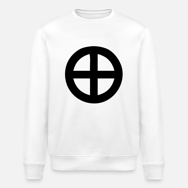 crossed circle - Stanley/Stella Unisex Bio-Sweatshirt ROLLER - Weiß