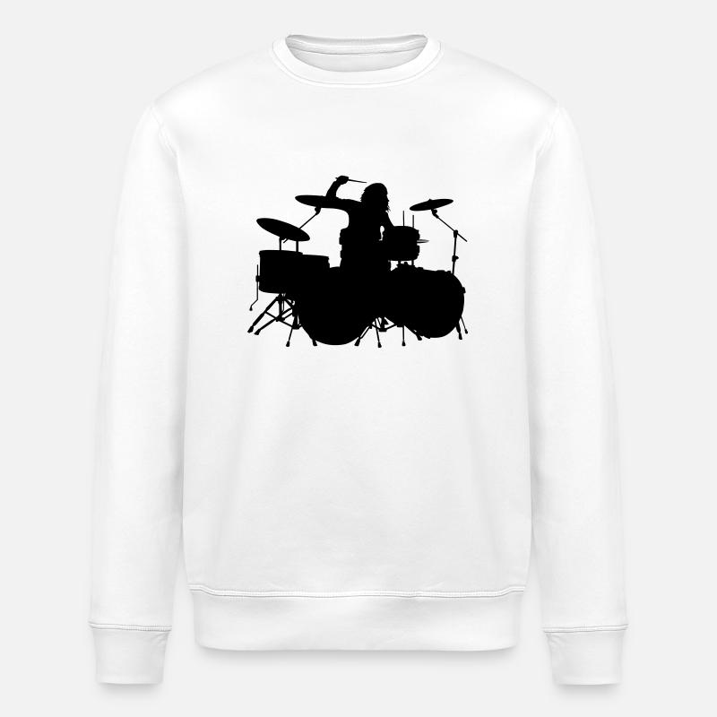 l'évolution de la batteuse - Sweat bio ROLLER Stanley/Stella Unisexe - blanc