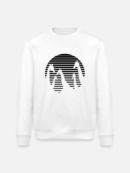 Giraffer / Giraffer / Girafes / jirafas / Giraffe - Stanley/Stella økologisk unisex-sweatshirt ROLLER - hvid