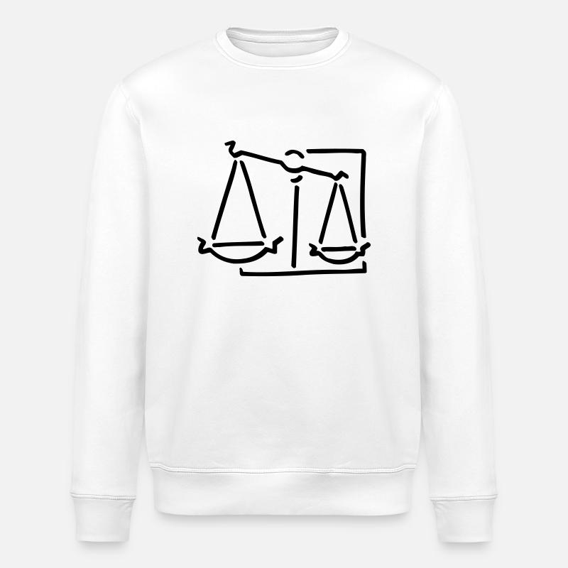 Zodiac horizontal - Stanley/Stella ROLLER Unisex Organic Sweatshirt - white