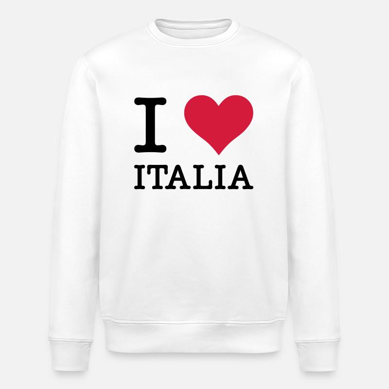 Je aime Italia - Sweat bio ROLLER Stanley/Stella Unisexe - blanc