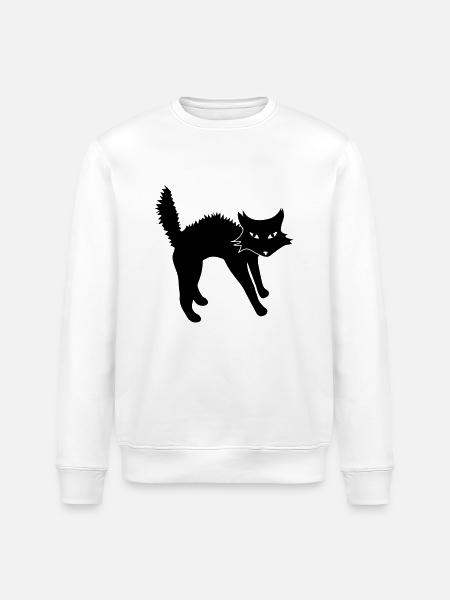 Angry Cat - Stanley/Stella Unisex Bio-Sweatshirt ROLLER - Weiß