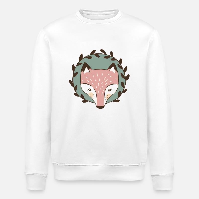 Fuchsportrait - Stanley/Stella Unisex Bio-Sweatshirt ROLLER - Weiß