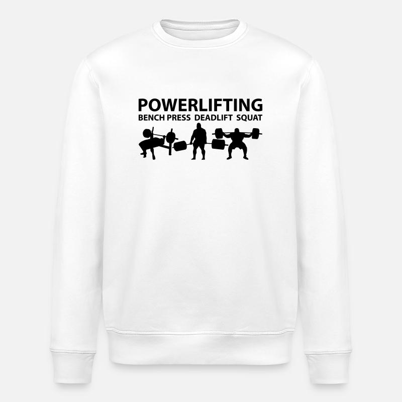 Powerlifting Design - Sweat bio ROLLER Stanley/Stella Unisexe - blanc