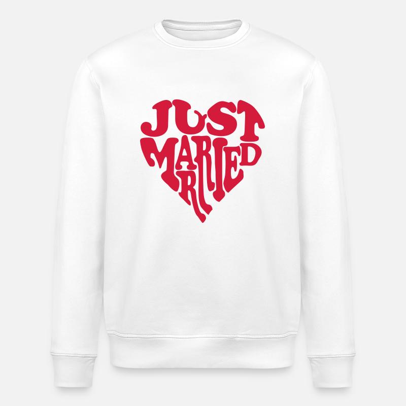 Just Married Heart - Sweat bio ROLLER Stanley/Stella Unisexe - blanc