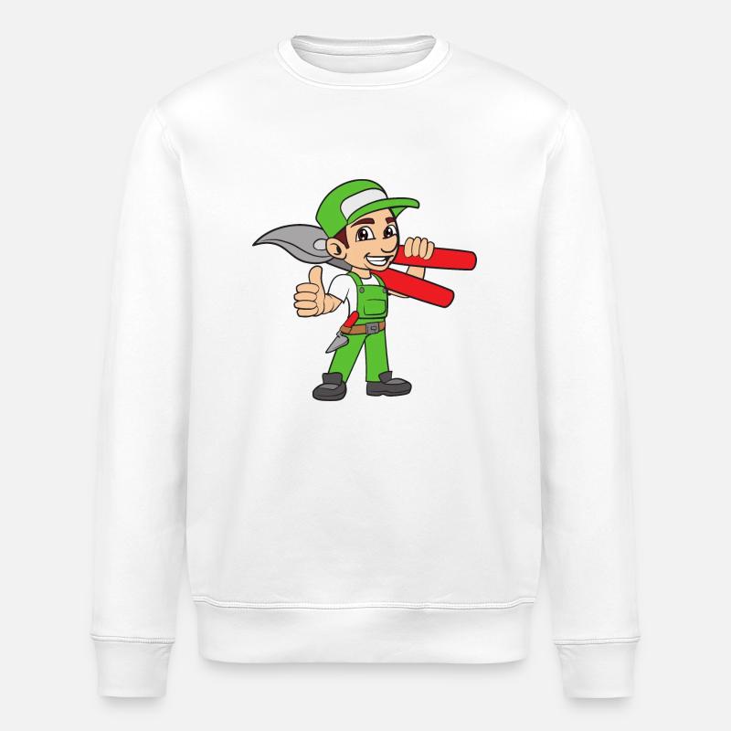 Gärtner Gartenschere - Stanley/Stella Unisex Bio-Sweatshirt ROLLER - Weiß