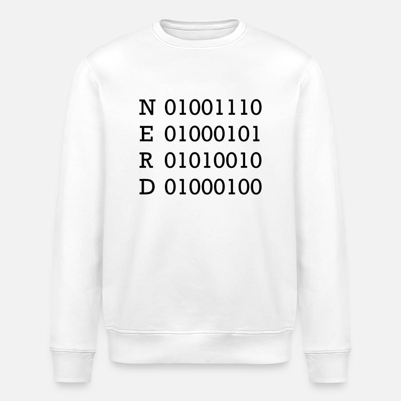 binary nerd - Stanley/Stella Unisex Bio-Sweatshirt ROLLER - Weiß