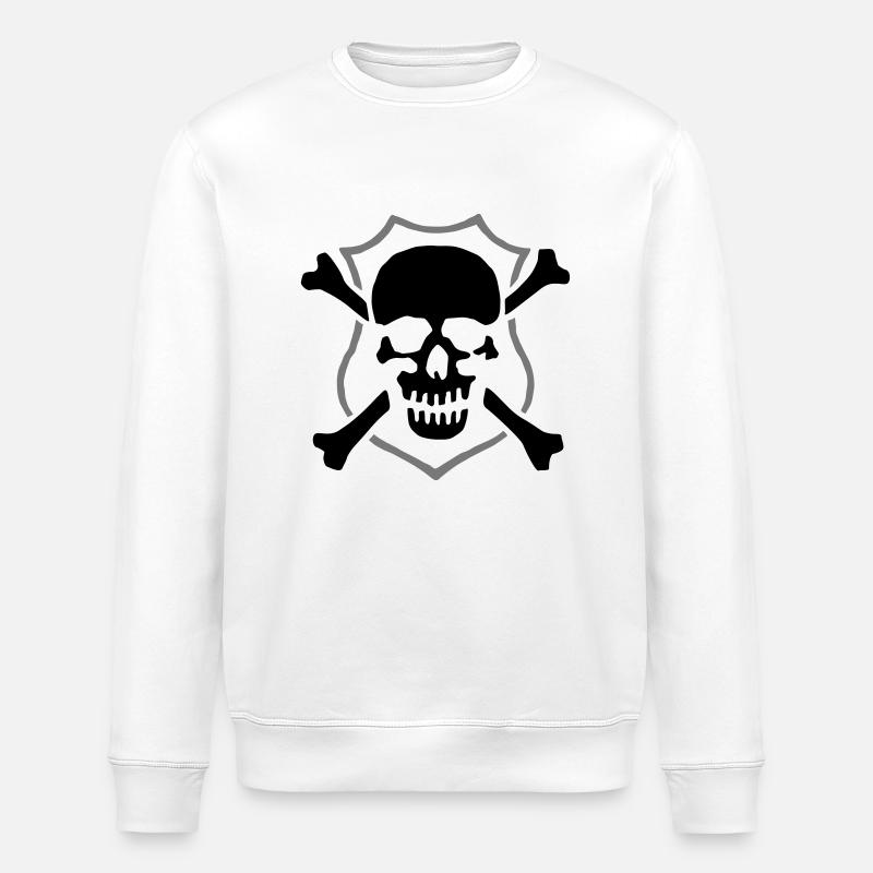 skull_032013_a_2c - Sweat bio ROLLER Stanley/Stella Unisexe - blanc