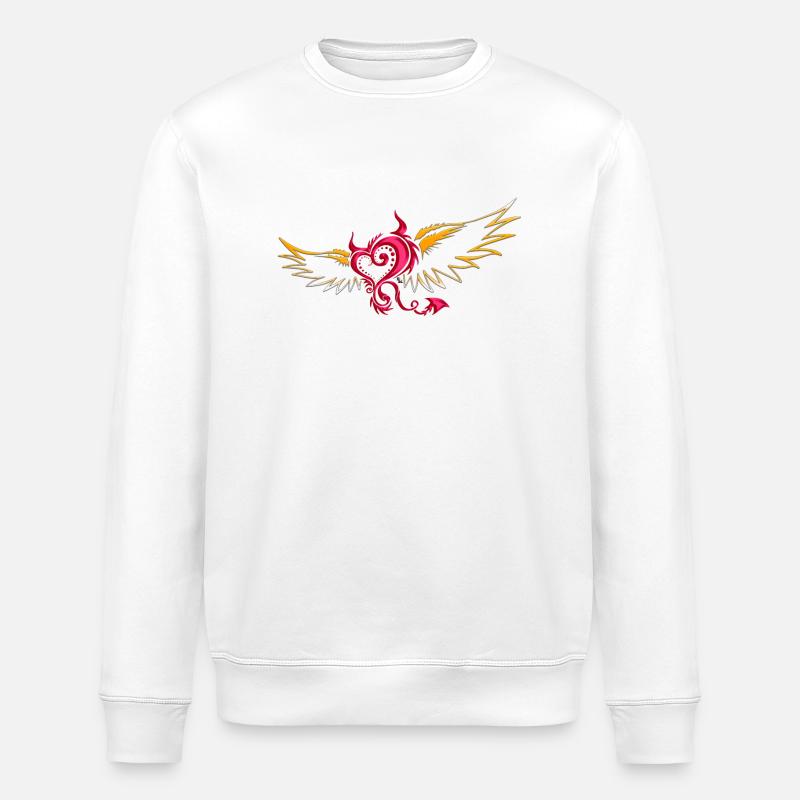 flying devil 001 by DK - Stanley/Stella ROLLER Unisex Organic Sweatshirt - white