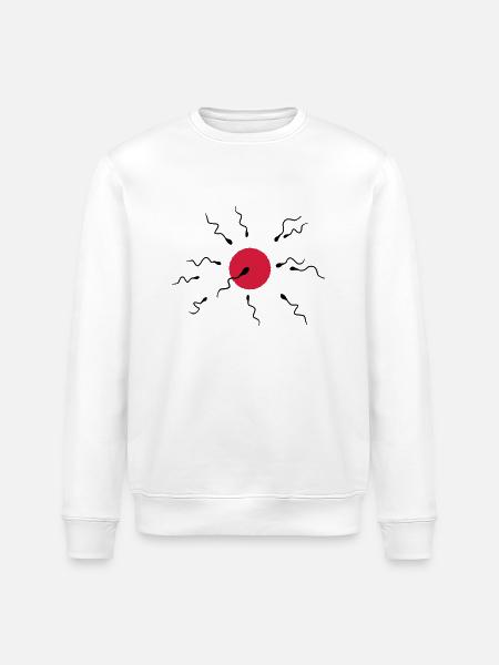 ovum and sperm cells - Stanley/Stella ROLLER Unisex Organic Sweatshirt - white