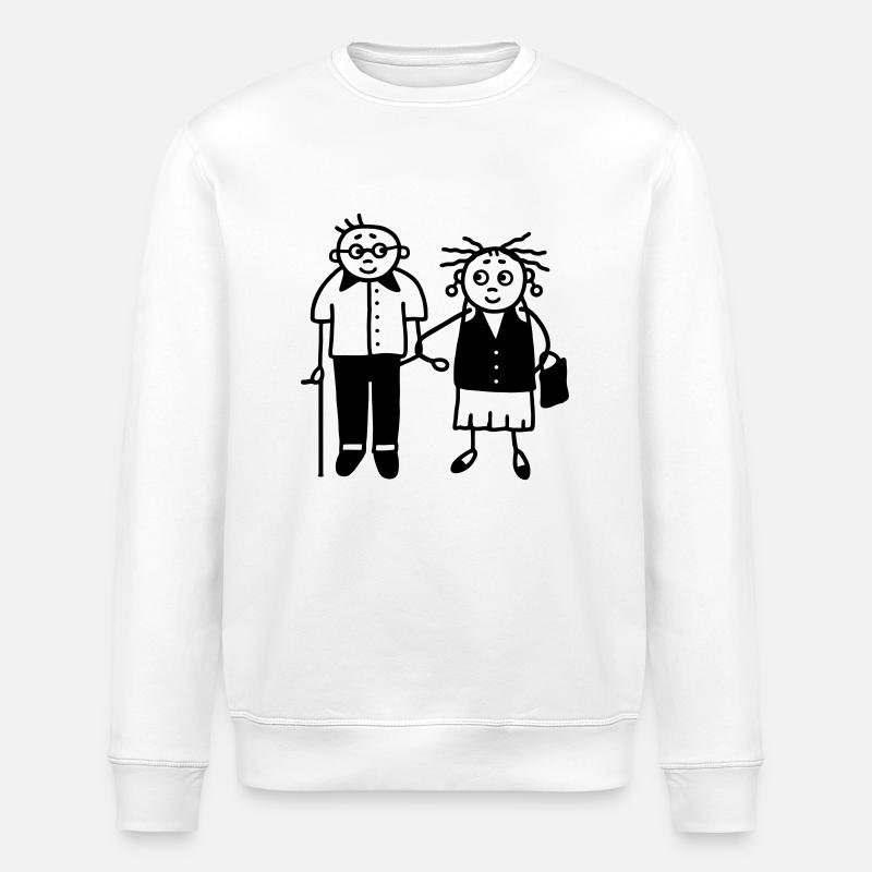 Oma & Opa - Ehepaar - Rentner - Stanley/Stella Unisex Bio-Sweatshirt ROLLER - Weiß