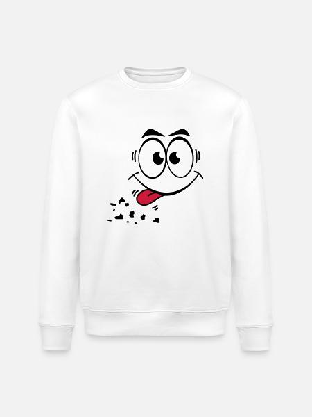 Gesicht Zunge 1 - Stanley/Stella Unisex Bio-Sweatshirt ROLLER - Weiß